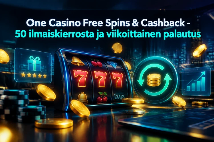 One Casino Free Spins & Cashback - 50 ilmaiskierrosta ja viikoittainen palautus