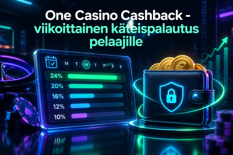 One Casino Cashback - viikoittainen käteispalautus pelaajille
