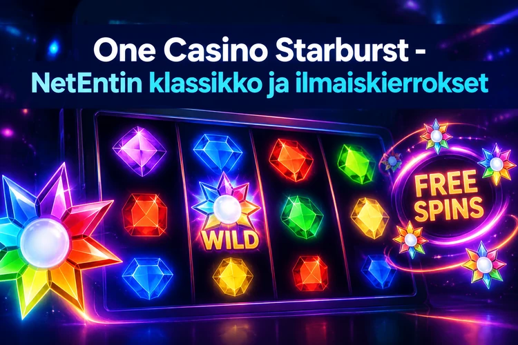 One Casino Starburst - NetEntin klassikko ja ilmaiskierrokset