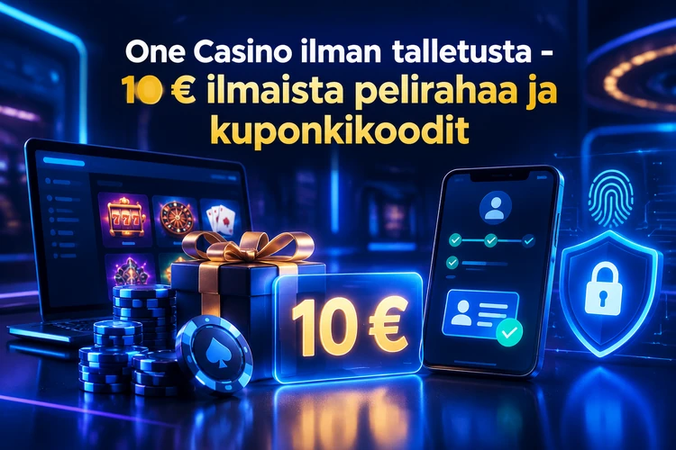 One Casino ilman talletusta - 10 € ilmaista pelirahaa ja kuponkikoodit